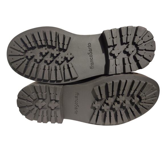 Franco Sarto Janna Over-The-Knee Boots Croc Embossed Faux Leather Black Size 8M - Picture 6 of 10